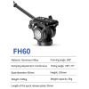 YC Onion FH60 60mm Fluid Head for Tripods for Pineta Pro Monopod, for Microfilm, Wedding, Event/Conference Shooting view 2