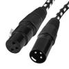 PINGANRUYI Fabric Braided XLR Cable Male to Female M/F 3 Pin Jack Multi-Shielded OFC Copper for Microphone Mixer 1m 2m 300cm 5m 10m 15m 20m(300cm 10ft) view 2