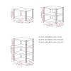 JOMRTS Audio Rack Multi-Tier Audio Rack Amplifier Cabinet Black Walnut Color Amplifier Cabinet Solid Wood Rack Speaker Rack Audio Cabinet Media Cabinet (A 62.5 * 47.5 * 38.5CM) view 2