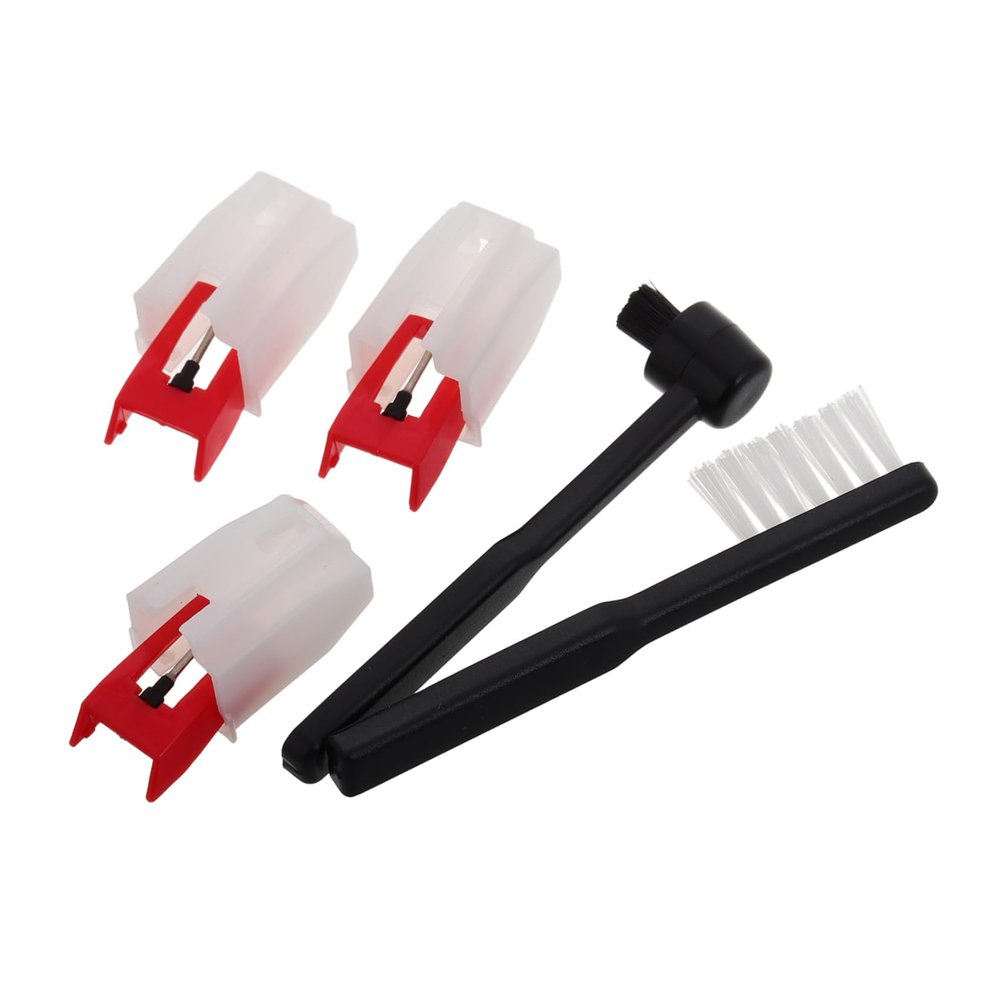 VALICLUD 1set Turntable Stylus Needle with Vinyl Record Cleaning Brush High Fidelity Phonograph Accessory for Sound and Enhanced Audio