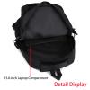BAGFSHET Waterproof Lightweight Business Laptop Backpack Travel Backpack Book Bag College Backpack Fits 15.6 Inch Laptop (Grey) view 3