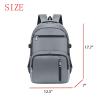 BAGFSHET Waterproof Lightweight Business Laptop Backpack Travel Backpack Book Bag College Backpack Fits 15.6 Inch Laptop (Grey) view 4