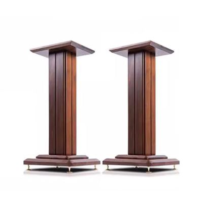 JOMRTS Audio Rack Speaker StandSolid Wood Professional Speaker StandFloor Surround Sound StandBookcase Speaker Stand Media Cabinet (A Color 28 * 28 * 70CM)
