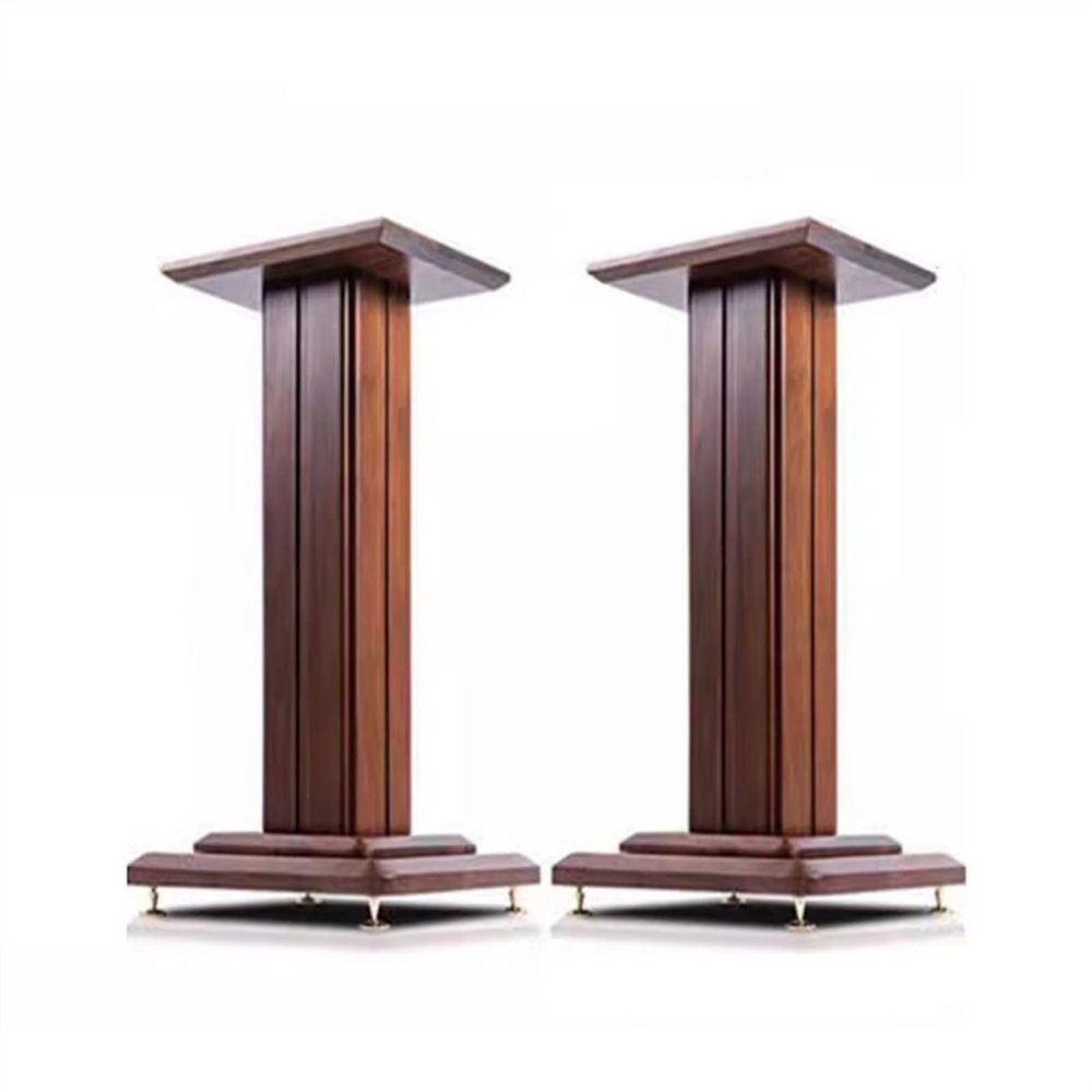 JOMRTS Audio Rack Speaker StandSolid Wood Professional Speaker StandFloor Surround Sound StandBookcase Speaker Stand Media Cabinet (A Color 28 * 28 * 70CM)