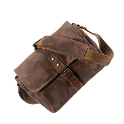 balacoo Travel-friendly Canvas Camera Bag Waterproof Oil Single Shoulder for Professional Photography