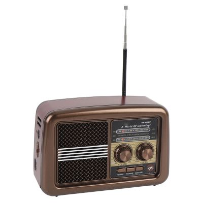 Full Band Radio, Portable Vintage Decor Radio, Retro Bluetooth Speaker, FM AM SW Old Fashion Classic Style, Adjustable Antenna (Red)