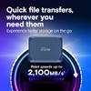 Crucial X10 2TB Portable SSD, Up to 2,100MB/s, USB 3.2 USB-C, External Solid State Drive, Compatible with Windows, Mac & Android, Durable Storage for Games, Photos & Files, Blue - CT2000X10SSD9-02 view 3