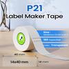 3-Roll P21 Label Maker Tape, compatible with Nelko P21, ORGBRO X1,ORGSTA S001,NADAIIN N12 prints,14x40mm (0.55"x1.57"), Standard Laminated Office Labeling Tape Replacement, 180 Tapes/Roll, Transparent view 3