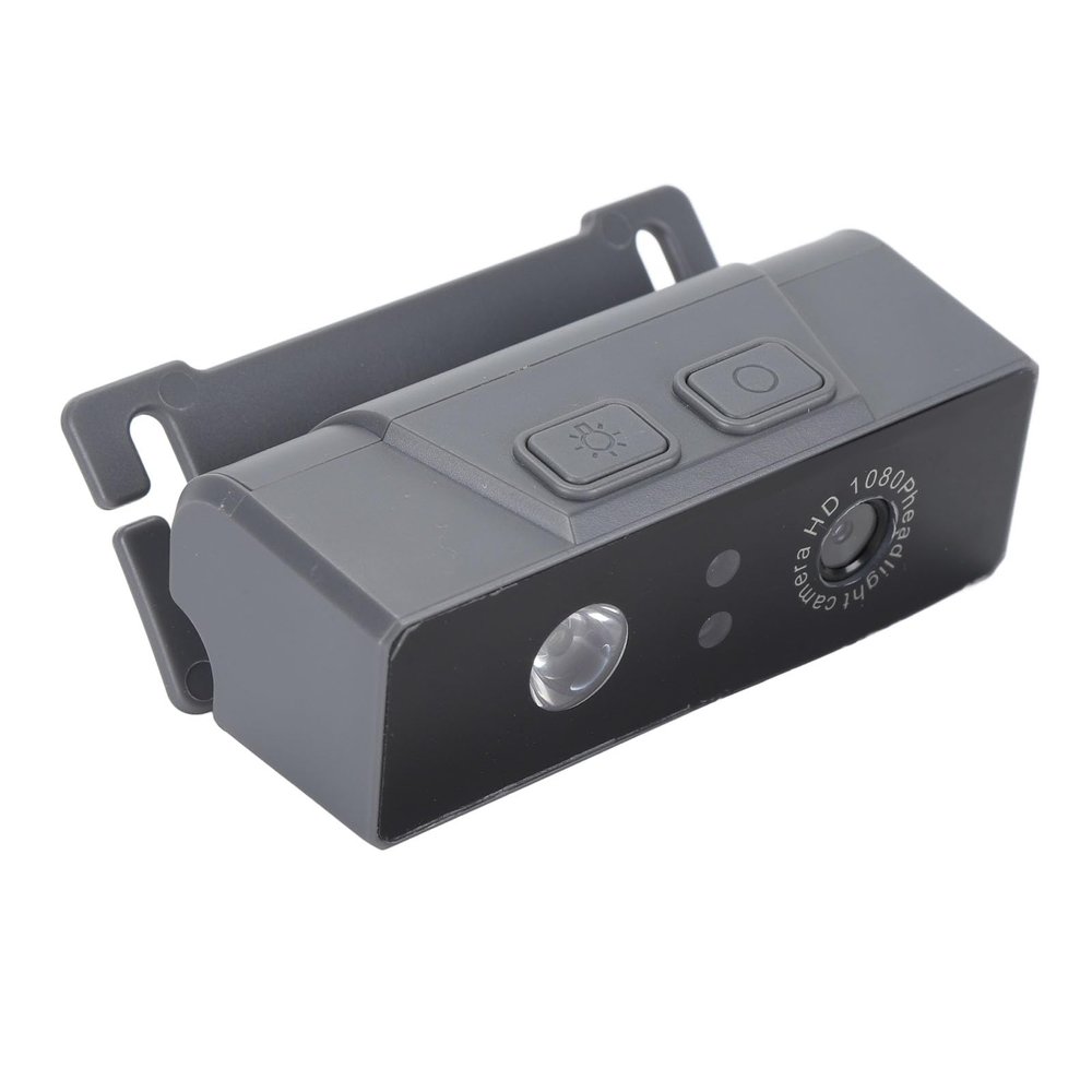 Head Mounted Camera Portable Gesture Sensor Light 1080P Action Video Camcorder Head Wearable Camera for Fishing Riding Night Reading (Grey)