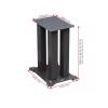 JOMRTS Audio Rack All-Metal Speaker Stand Audio Bracket Bookshelf Desktop Home Theater Iron Surround Floor Stand Media Cabinet (A Color 60CM) view 2