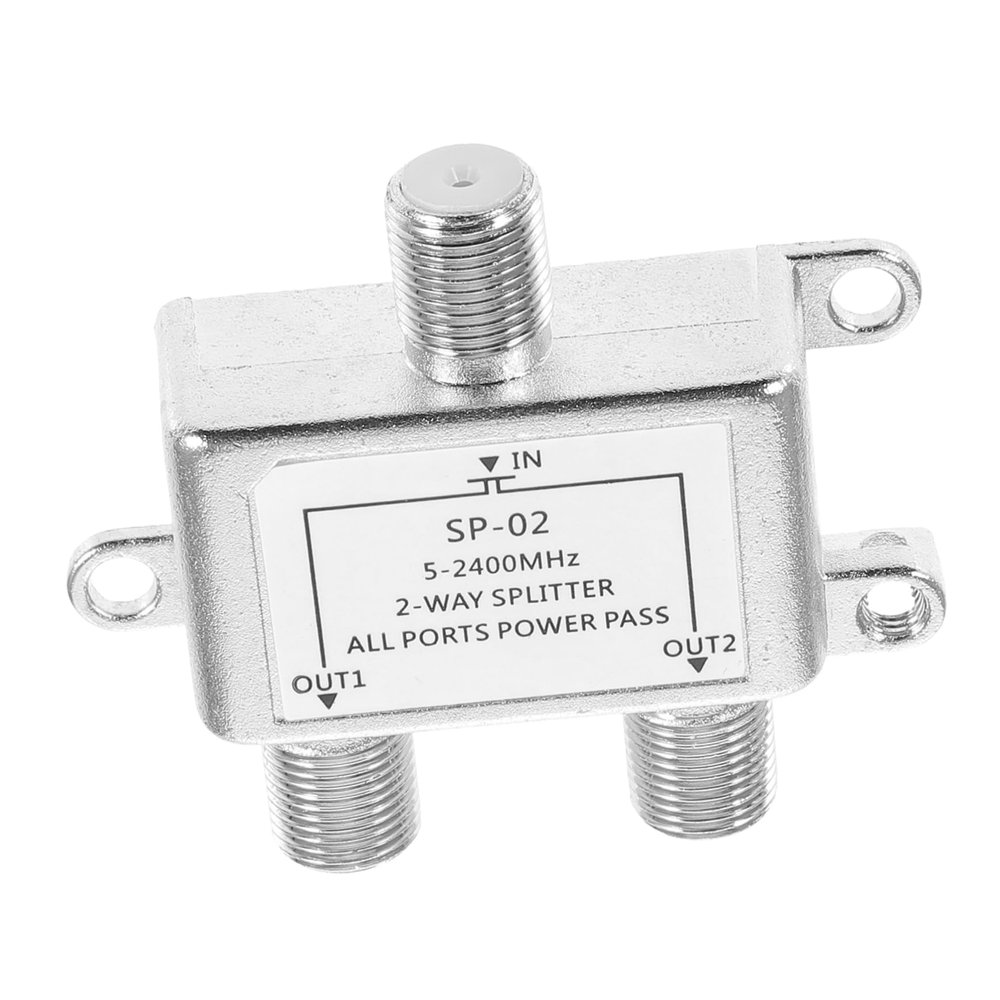 Mipcase 2-Way Cable Splitter for Satellite and Cable -2400MHz Digital Splitter RG6 Compatible Easy Installation for Home Entertainment Systems
