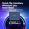 Crucial X10 4TB Portable SSD, Up to 2,100MB/s, USB 3.2 USB-C, External Solid State Drive, Compatible with Windows, Mac & Android, Durable Storage for Games, Photos & Files, Blue - CT4000X10SSD9-02 view 3