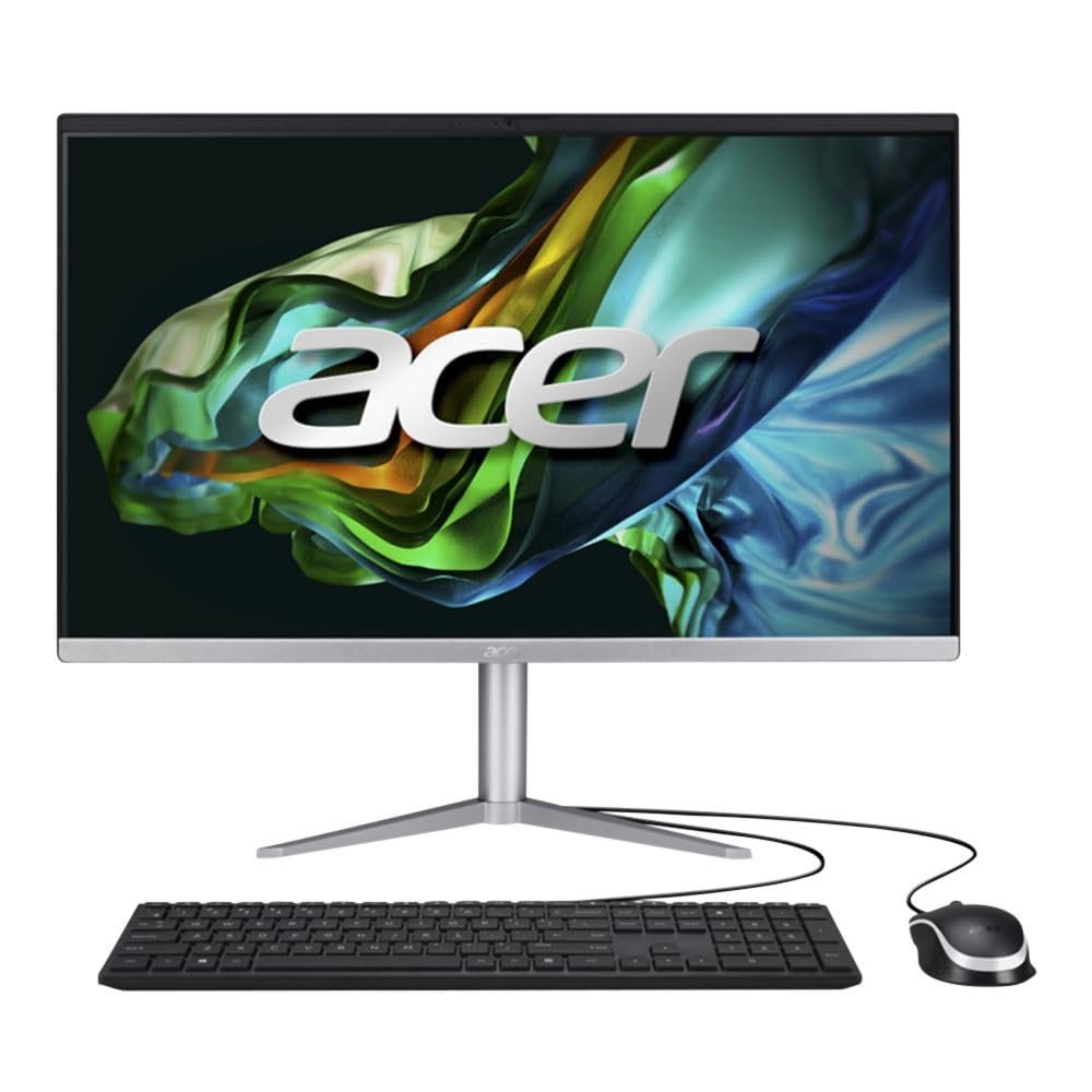 acer Aspire 23.8" All-in-One FHD IPS LED-Backlit Desktop Computer, AMD Ryzen 5 7520U 2.8GHz Processor, 8GB LPDDR5 RAM, 512GB SSD, AMD Radeon 610M, Keyboard & Mouse, Windows 11 Home