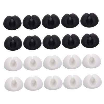 Angoily 20pcs USB Cable Clip Holder Cord Keeper for Desktop Cable Management Organizers Wire Covers for Cord Tidy up Your Space