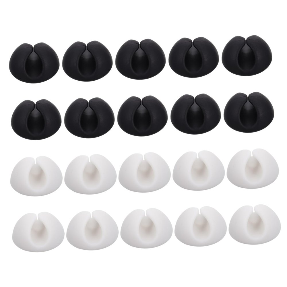 Angoily 20pcs USB Cable Clip Holder Cord Keeper for Desktop Cable Management Organizers Wire Covers for Cord Tidy up Your Space