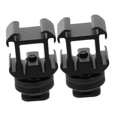 Homoyoyo Hot Shoe Connector Camera Monitor Bracket Aluminum Alloy Hot Shoe Base for Live-Streaming