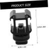 Homoyoyo Hot Shoe Connector Camera Monitor Bracket Aluminum Alloy Hot Shoe Base for Live-Streaming view 2