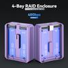 JEYI Quad 2280 Nvme Enclosure, 4-Bay Enclosure, USB4 40Gbps to 4 M.2 SSD Enclosure, 40Gbps Transmission Speed SSD Enclosure Compatible with Thunderbolt 3 and 4 view 3