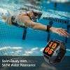 AIWR Peps 1S Smartwatch, Fitness Tracker with Heart Rate, SPO & Sleep Monitor, 1.96 AMOLED Touchscreen, Bluetooth Calls, 5ATM Swimming,Built-in GPS (Rose Gold) view 3