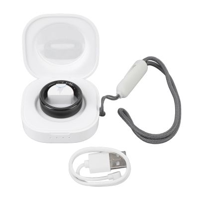 Smart Ring with Charging Case, Fitness Tracker Ring with BT 5.0 & Multiple Sports Mode, Anillo Inteligente with Steps Counter, Calorie Burn, and Sleep Monitoring (Black) (7#) (8#) (9#) (10#) (11#)