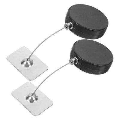 NUOBESTY 2pcs Retractable Security Cable Lock Remote Control Antitheft Door Security Latch for Tv DVD Laptop