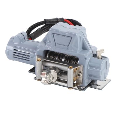 1/10 RC Winch, Metal RC Simulation Winch Replacement for SCX10, 1/10 RC Crawler Car, Specially Made of Premium Metal, Designed Made of Premium Metal (Grey)