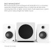 Kanto REN MW Bluetooth Powered Bookshelf Speakers - Matte White Pair with a SUB8VMB Sealed Powered 8" Subwoofer - Vinyl Black (2024) view 4