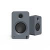 Kanto REN Grey Bluetooth Powered Bookshelf Speakers - Matte Grey Pair with a SUB8VMB Sealed Powered 8" Subwoofer - Vinyl Black (2024) view 2