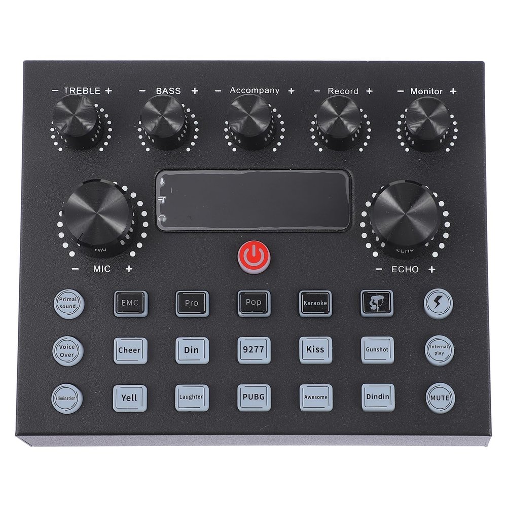 ERINGOGO Live Sound Card External Sound Card for Mixer Music Mixer Voice Changer Lights
