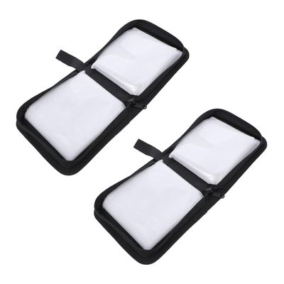 DECORNIJIA 2pcs Oxford Cloth Cd Case Capacity Cd Storage Case Bag Zipper Closure for Discs