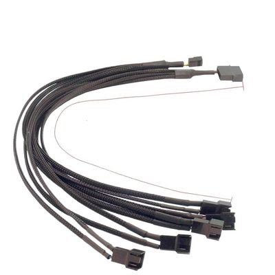 HONGP PWM Fan Hub Splitter 1 to 5 Splitter 4Pin IDE Power Supply Cable PC CPU Cooling 4 PIN/3PIN Fan Power Cable HUB Adapter(4pin x 5)