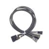 HONGP PWM Fan Hub Splitter 1 to 5 Splitter 4Pin IDE Power Supply Cable PC CPU Cooling 4 PIN/3PIN Fan Power Cable HUB Adapter(4pin x 5) view 2