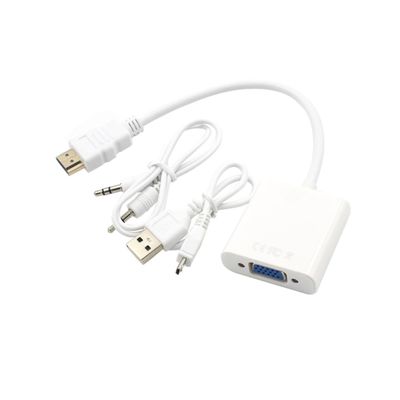 Angoily VGA to USB Power Adapter with Audio 1080P Video Converter for PC Laptop and Tablet for Setup