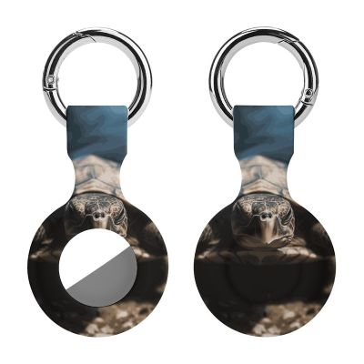 AirTags Holder,Animal Tortoise Pattern Apple Air Tag Holder Keychain,Cute Silicone AirTagss Case Cover with Metal Anti-Lost Keychain Ring,AirTags Keychain for Pets Luggage Wallet Backpacks