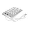 CIYODO USB Numeric Keypad Port Hub Zinc Alloy Numpad for Laptop Desktop Compatible with Windows Silver Finish view 1