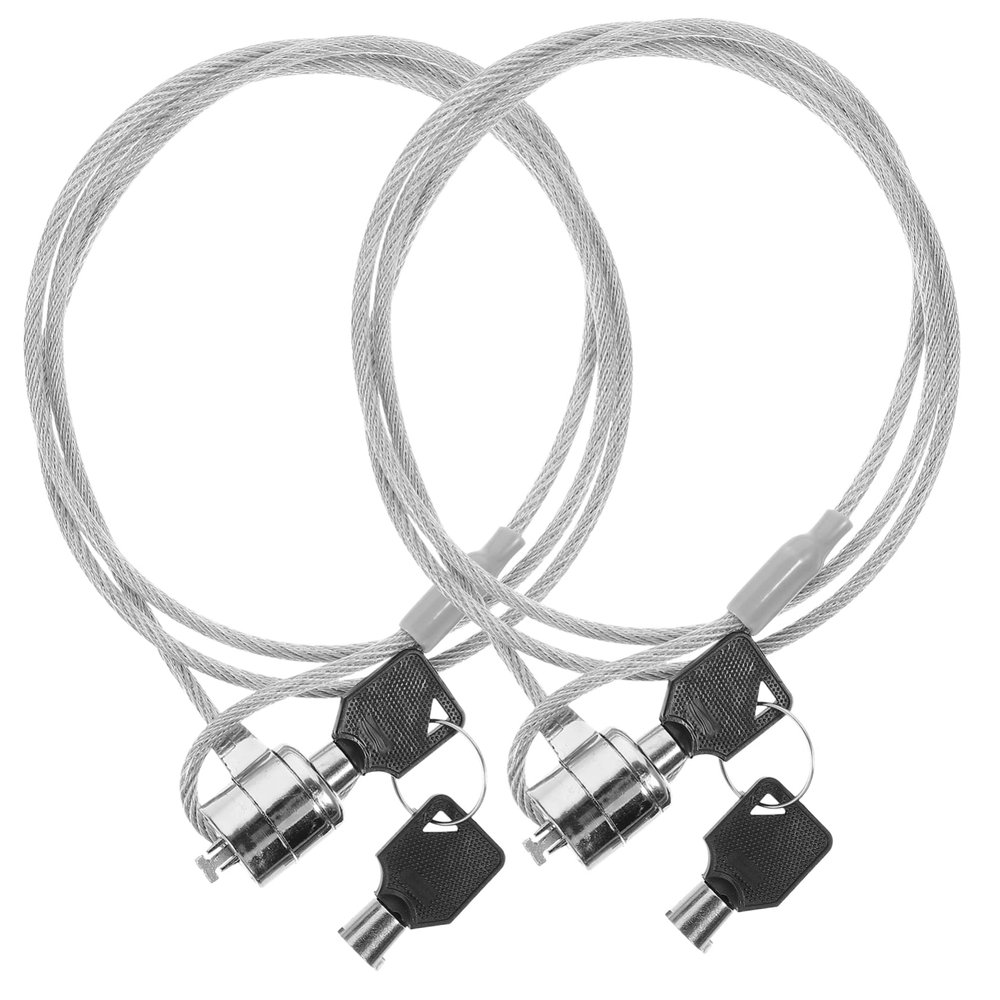 GAROZATION 2sets Laptop Locking Cable Keyed Security Hardware Cable Lock for Devices Keyholes and Easy Use Laptop Security Locks and Tablets