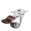 QXCIVR 4 Pcs Caster Wheels Furniture Castor Wheels TPR Rubber Flat Bottom Cartwheels Universal Swivel Wheels for Shopping Carts Trolley(2 Fixed 2 Universal,1 inch) view 1