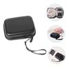 Angoily Pu Leather Camera Protecting Bag for Digital Accessories Lightweight Case Smooth Zipper and Water-resistant Storage Pouch for Travel and Organization Black view 3