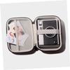 Angoily Pu Leather Camera Protecting Bag for Digital Accessories Lightweight Case Smooth Zipper and Water-resistant Storage Pouch for Travel and Organization Black view 4