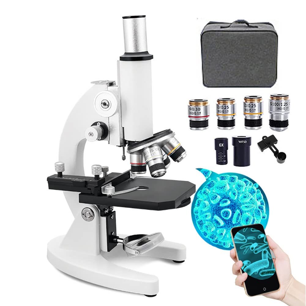 12000X/18000X/30000X Professional Biological Microscope, Monocular Optical Microscope Set for Students Adults, WF50X Eyepiece, 6X Extender, for Teaching Lab Hobbyist Applications,30000X (30000X)