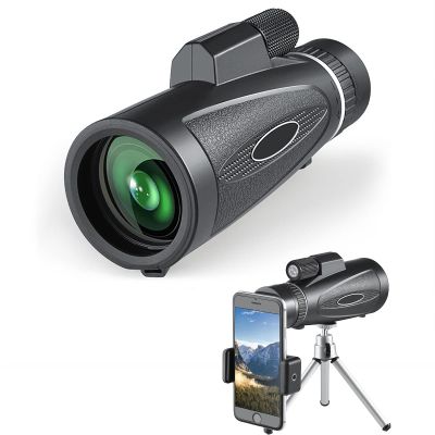 10-32x50 Monocular Telescope with Phone Holder Tripod for Adults,HD High Power Waterproof Lightweight Monocular Scope with Clear for Hunting Bird Watching Hunting Hiking Travel Camping