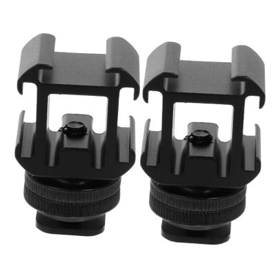 SHINEOFI 3-Piece Universal Hot Shoe Base Mount Adapter for Cameras and DSLRs Rotatable Flash Stand Accessories Compatible Tripods and Light Stands