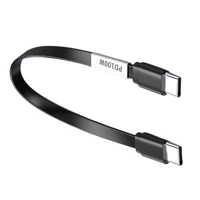 100W USB C to USB C Charging Cable Flat SiliconeCord Data Sync Charging Cord Efficient Type C Cord Fast for Phone 16 Pad