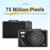 5K HD & 75MP Digital Camera 18X Digital Zoom - WiFi Vlogging Camera for Photography & Video, Autofocus, 3 Inch Screen, 128GB(Not Included), 1150mAh (Black) view 4