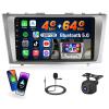 [32EQ & DSP] 4+64G Car Radio for Toyota Camry 2006-2011, 9 inch 1280 * 720 Touch Screen Bluetooth Radio with Wireless Carplay Android Auto Bluetooth5.0 GPS Navigation 5GHz WiFi + Backup Camera view 1
