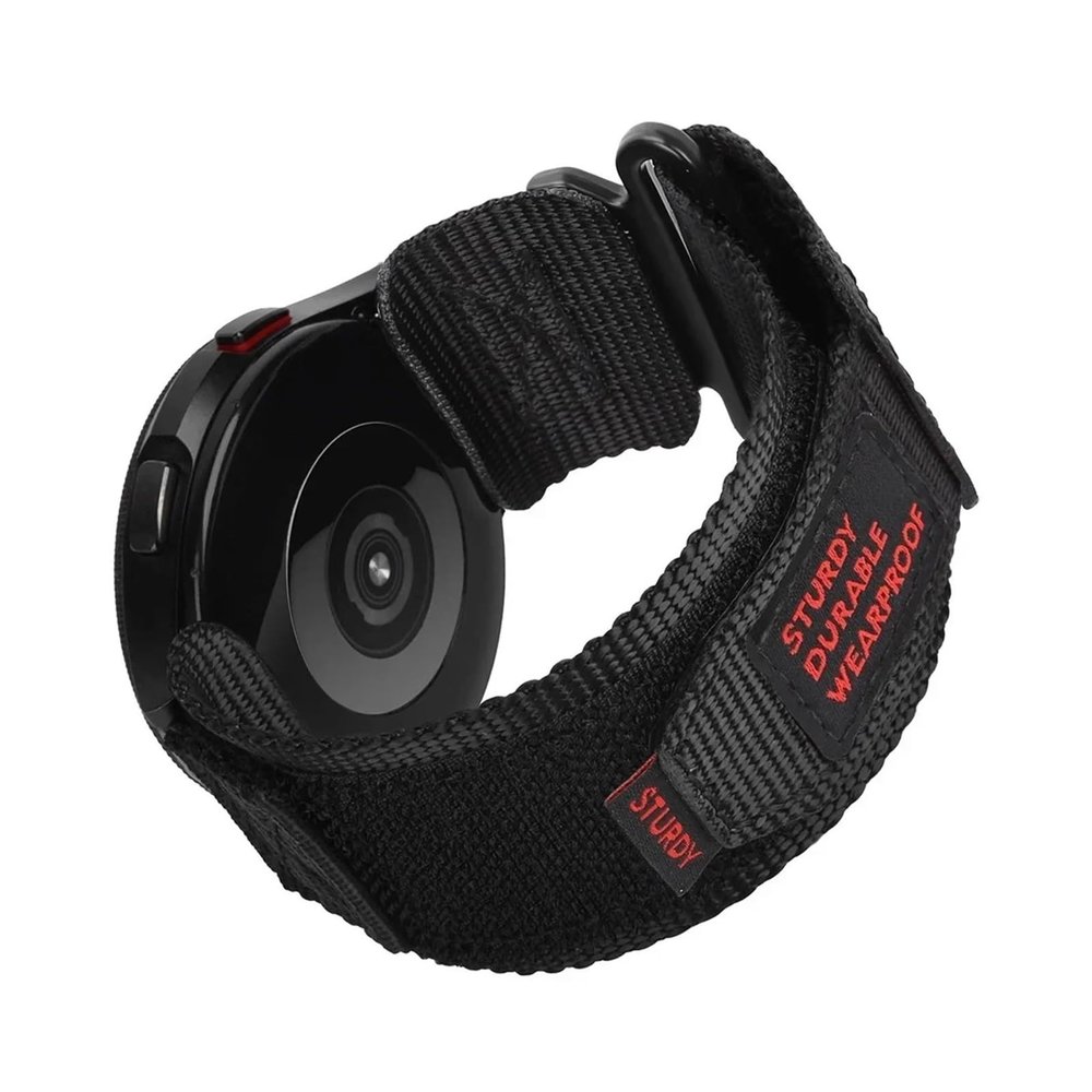 20mm Nylon Strap for Samsung Galaxy Watch 7 6 5 4 40/44mm 5Pro 6Classic for Huawei Watch GT5 4Pro 22mm Band(Black 1,20MM_S-180MM)