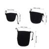 DIYEAH 3pcs Camera Lens Bag Lens Case Padded Protection Drawstring Camera Pouch for Outdoor Use view 2