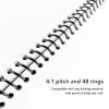 100 Pack Plastic Spiral Binding Coils, Plastic Spiral Coil Binding, 75 Sheet Capacity, 4:1 Pitch, Black, 48Loops, for Letter Size, for Students, Coworkers, Office and Educational (Black) view 3