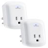 SURAIELEC Surge Protector, 1225J Wall Surge Protector Outlet with 900V VPR, 15A/1875W Ground Protected Light Indicator for TV, Fridge, Microwave, Garage, Computer, Workshop and Gaming Devices, 2 Pack view 1