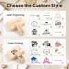Custom Wood USB 3.0 Flash Drive with Wooden Box, Wedding Thumb Drive with Exquisite Linen Bag, Personalized Swivel USB Stick, Engraved Your Logo & Text for Graduation/Company/Photography (8GB 50Pcs) view 4